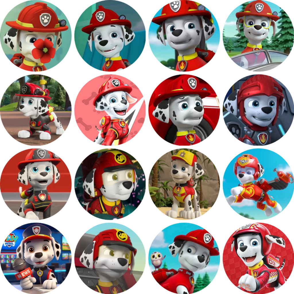 Paw Patrol Marshall Button Badge 58mm | Shopee Malaysia