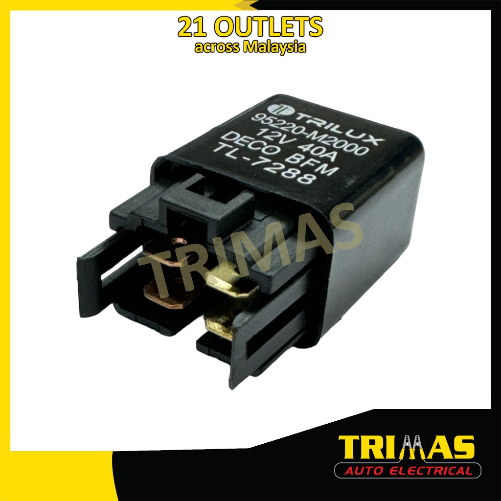 4 Pin 12V 40A Perodua Kenari Kembara Proton Waja Fuel Pump Relay Power