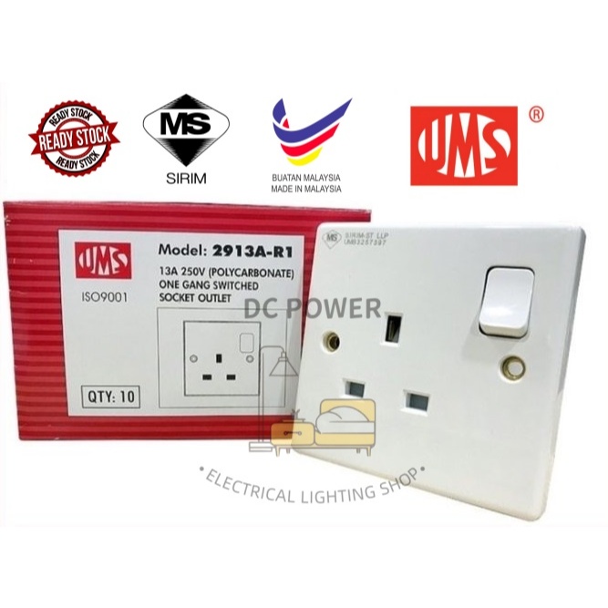 【READY STOCK 】UMS 2913A 13A SWITCH SOCKET | Shopee Malaysia