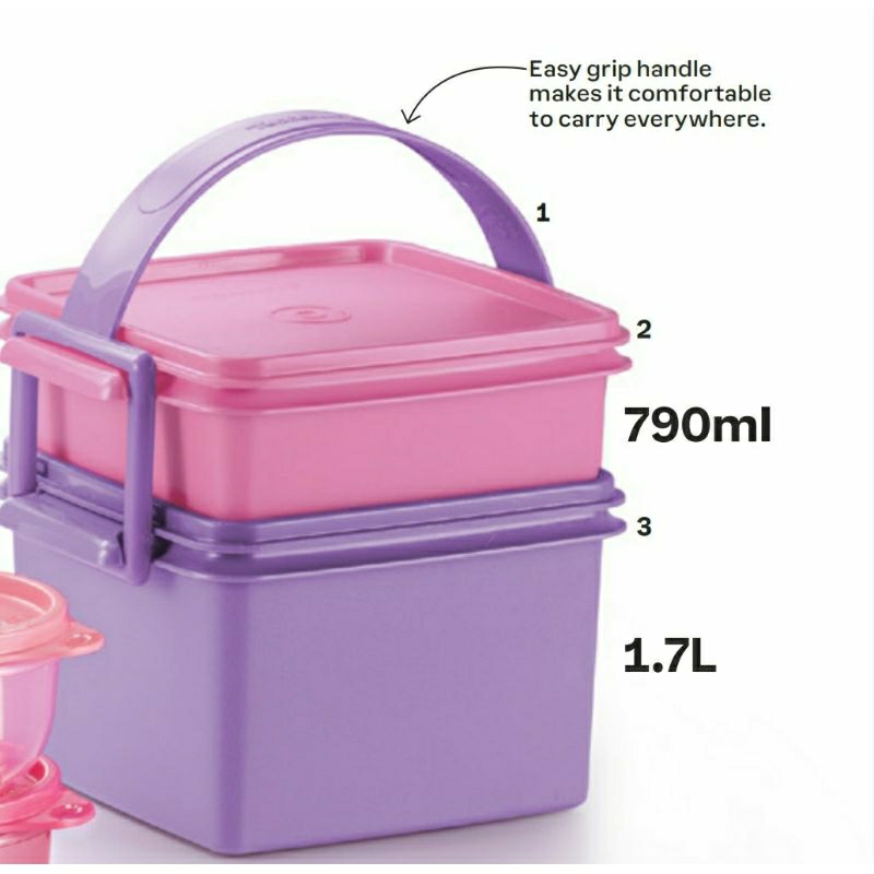 Tupperware Small Goody Box Triffin Delight Set Double Deep Jumbo