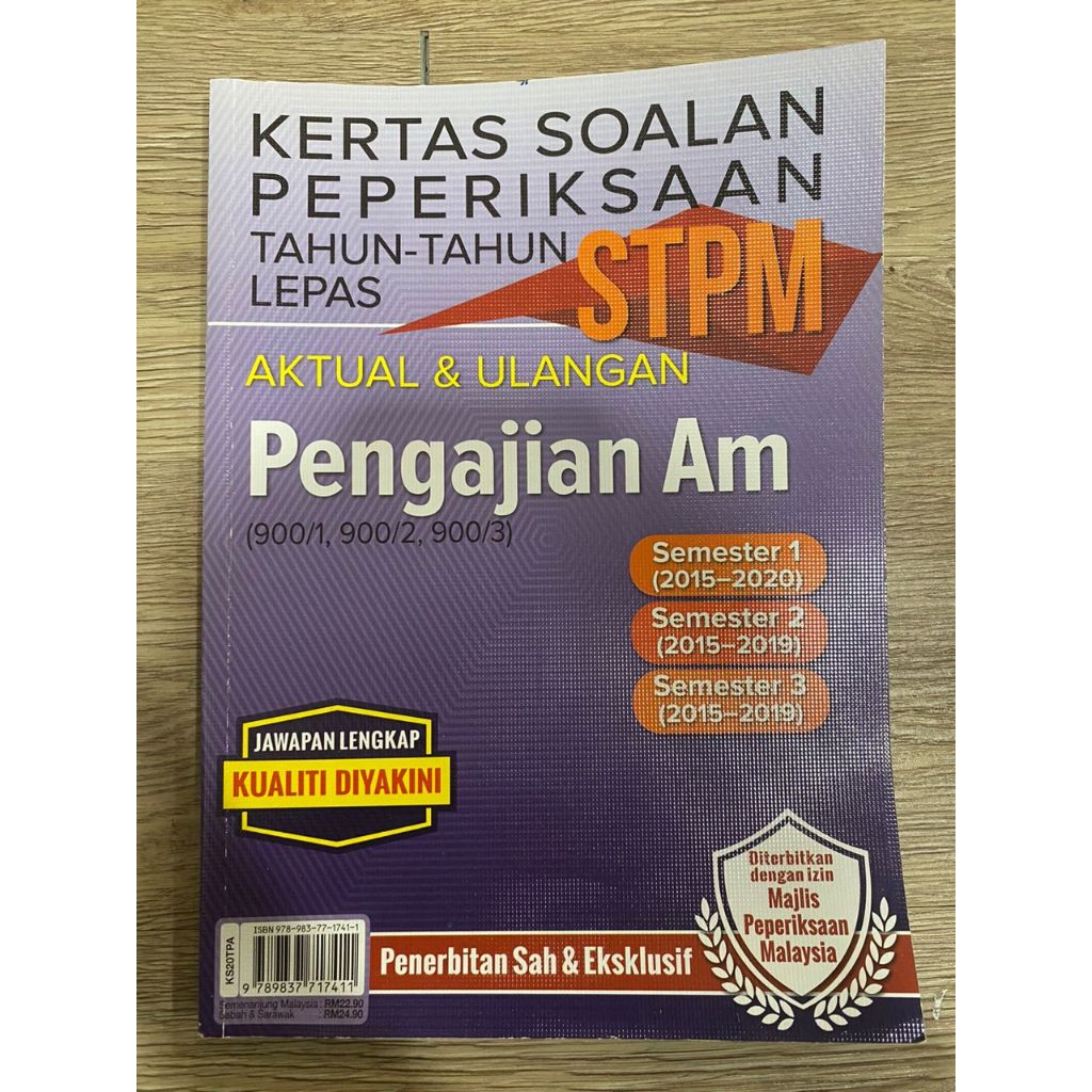 USED! Kertas Soalan Peperiksaan Tahun-Tahun Lepas STPM Tingkatan 6 ...