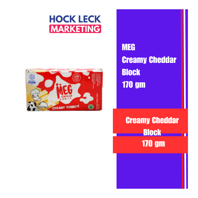 MEG Creamy Cheddar Cheese / Keju Cheddar 170gm | Shopee Malaysia