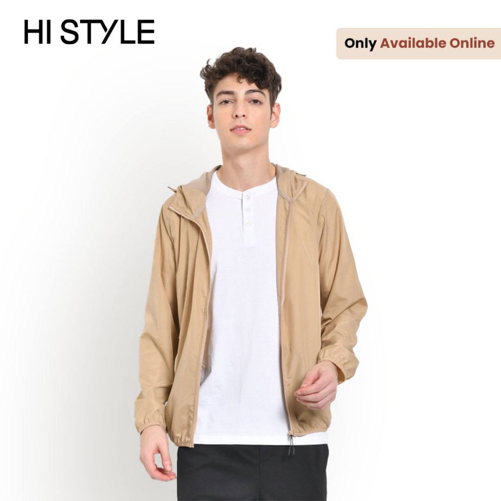 [Online Exclusives] HI STYLE Men Nylon Jacket - Khaki - ACH2H3394 ...