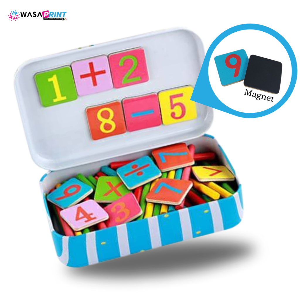 Arithmetic Iron Box Stick Wooden Mathematic Kids Math Busy book for ...