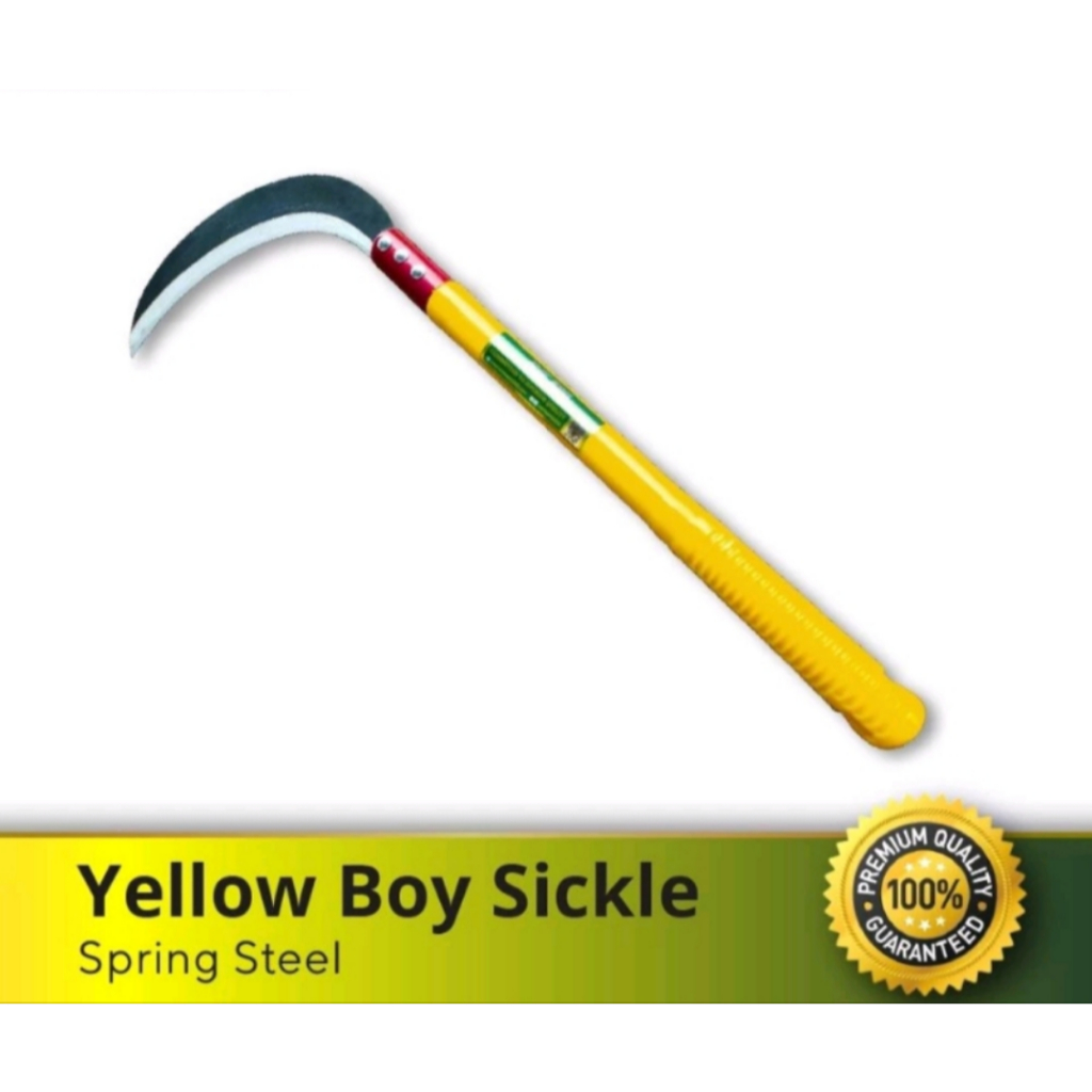 YELLOW BOY SICKLE / PVC HANDLE SABIT / PEMOTONG RUMPUT | Shopee Malaysia