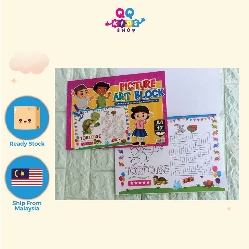 A4 Picture Art Block Activity Book Learning Book For Kids | Shopee Malaysia