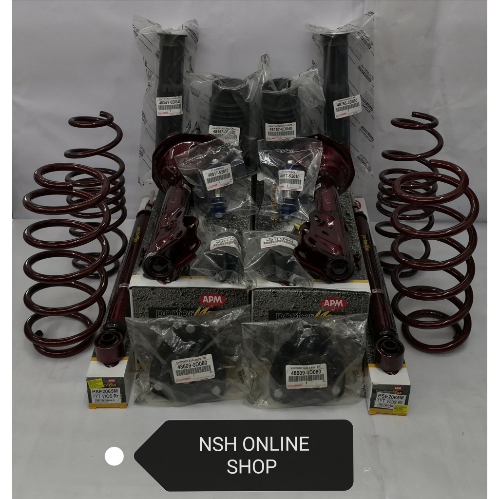 APM PERFORMAX Absorber Set (Heavy Duty)+Sport Spring for Toyota Vios ...
