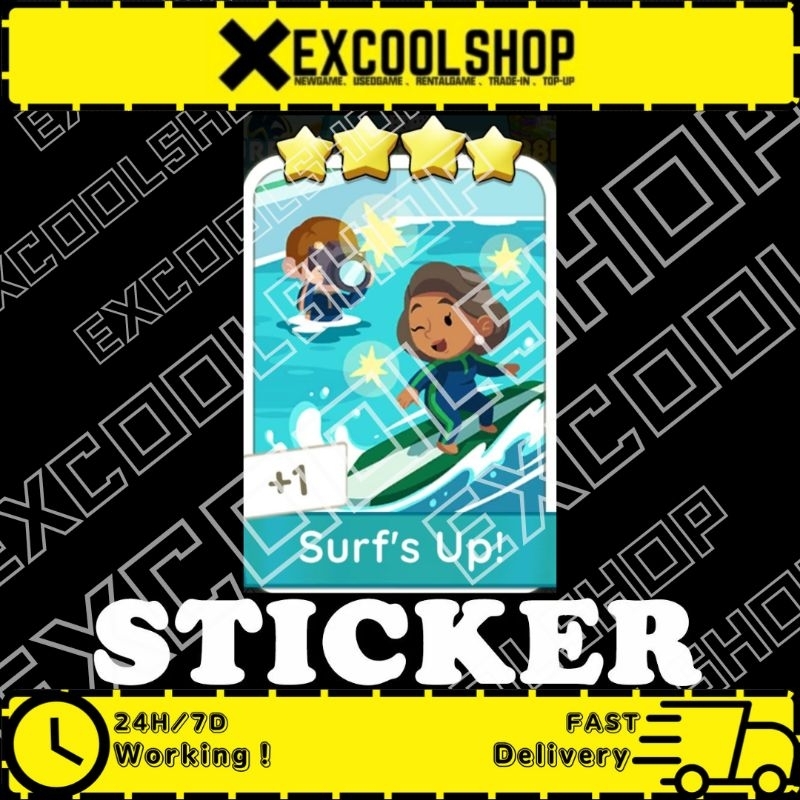 Set 17 Surf's Up Sticker 4 Star 🌟🌟🌟🌟 Fast | Shopee Malaysia