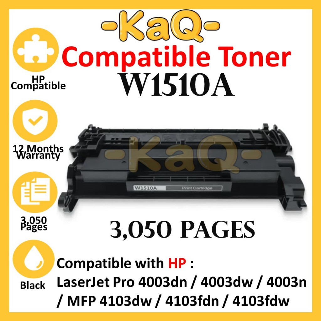 Compatible HP 151A Toner with NEW CHIP W1510A for Laserjet Pro 4003dn ...