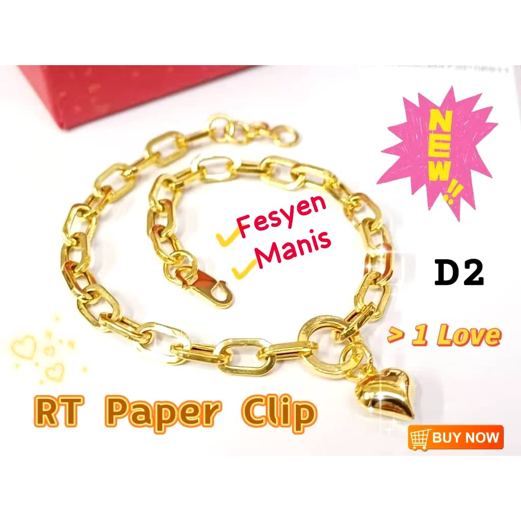 Wing Sing Rantai Gelang Tangan Paper Clip Sauh Saud Licin Fesyen ...