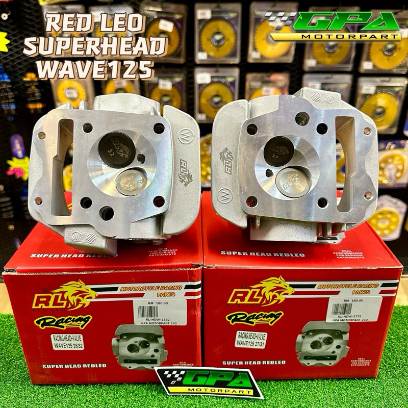 RED LEO RACING SUPERHEAD BIASA HONDA WAVE125 27/31MM 28/32MM | Shopee ...