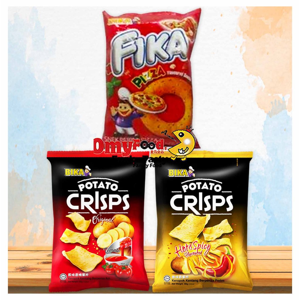 70g / 80g Bika Fika Pizza / Potato Crisps [Original / Hot & Spicy ...