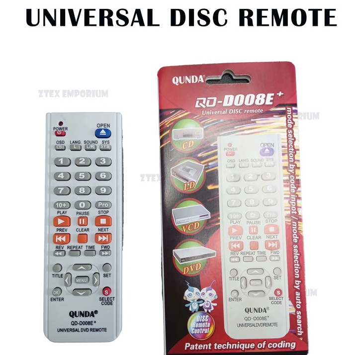 [READY STOCK] UNIVERSALDISC REMOTE CONTROL FOR DVD/CD/VCD | Shopee Malaysia