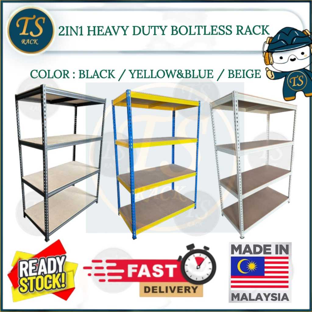 💥 [ PROMOTION ] 💥 HEAVY DUTY BOLTLESS RACK💖🖤 60CMX120CMX180CM💖💜COLOUR-🌈 ...