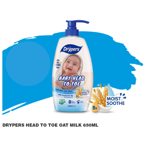 DRYPERS SABUN BAYI BOTTLE PACK BABY HEAD TO TOE OAT MILK SHOWER GEL ...