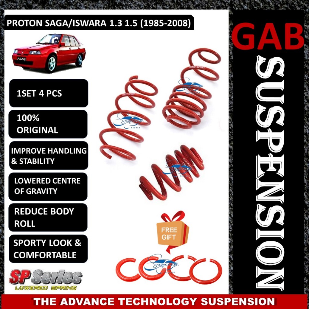 ORIGINAL SET GAB SPORT SPRING WITH (FOC) FREE GIFT !! PROTON SAGA ...