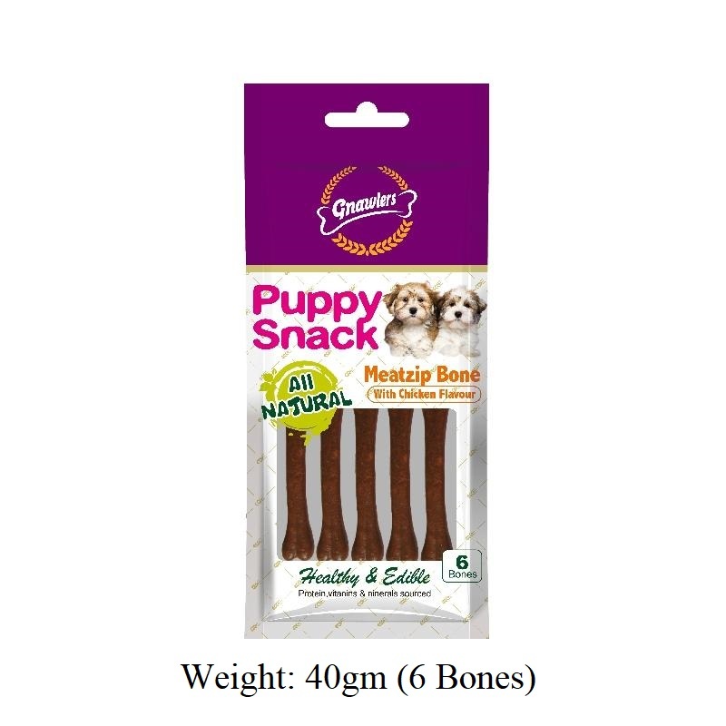 Gnawlers Puppy Snack 40gm-80gm - Dog Chew Treat (Chicken Bacon Lamb ...