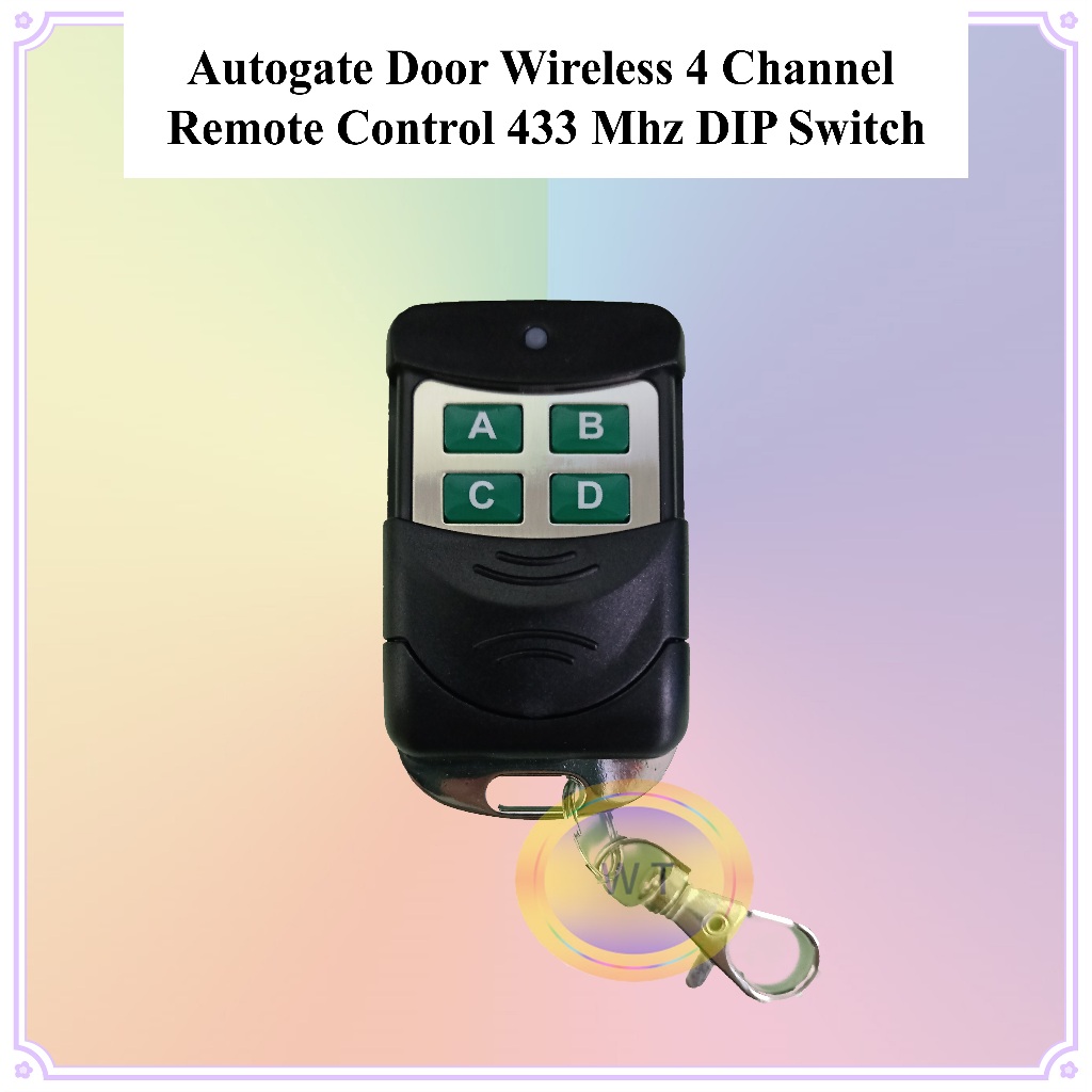 Autogate 4 Channel Remote Control 433Mhz DIP Switch (Battery included ...