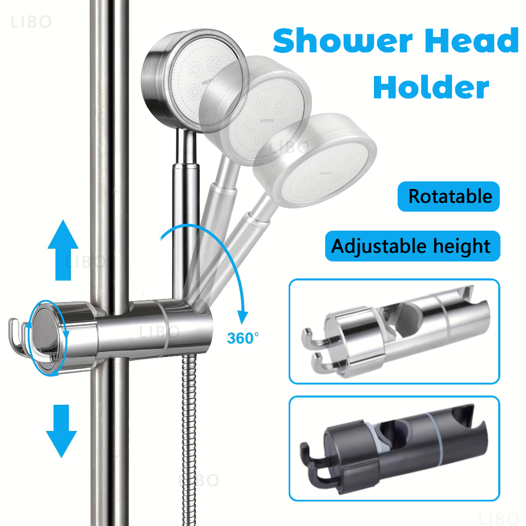 Shower Head Holder With hook Adjustable Bathroom Shower Slide Bar ...
