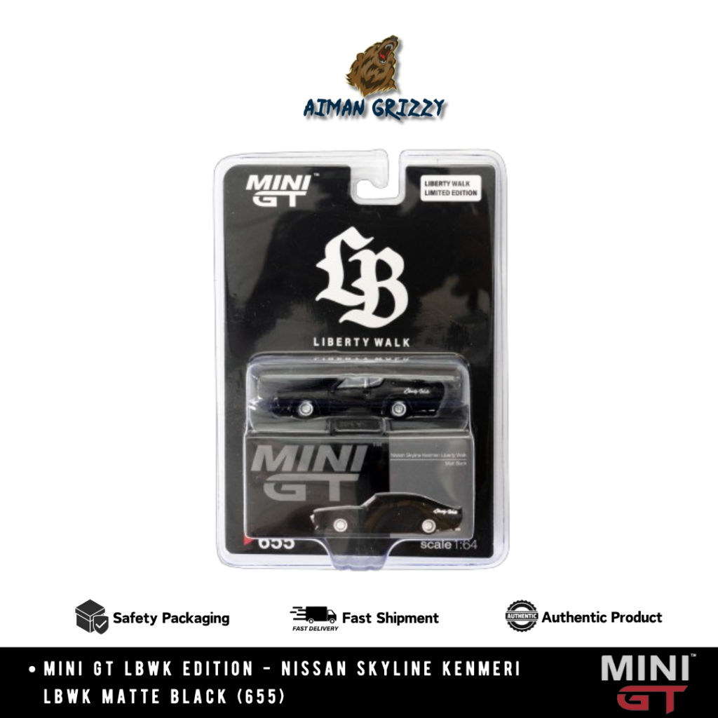Mini GT LBWK Edition #655 Nissan Skyline Kenmeri LBWK Matte Black ...