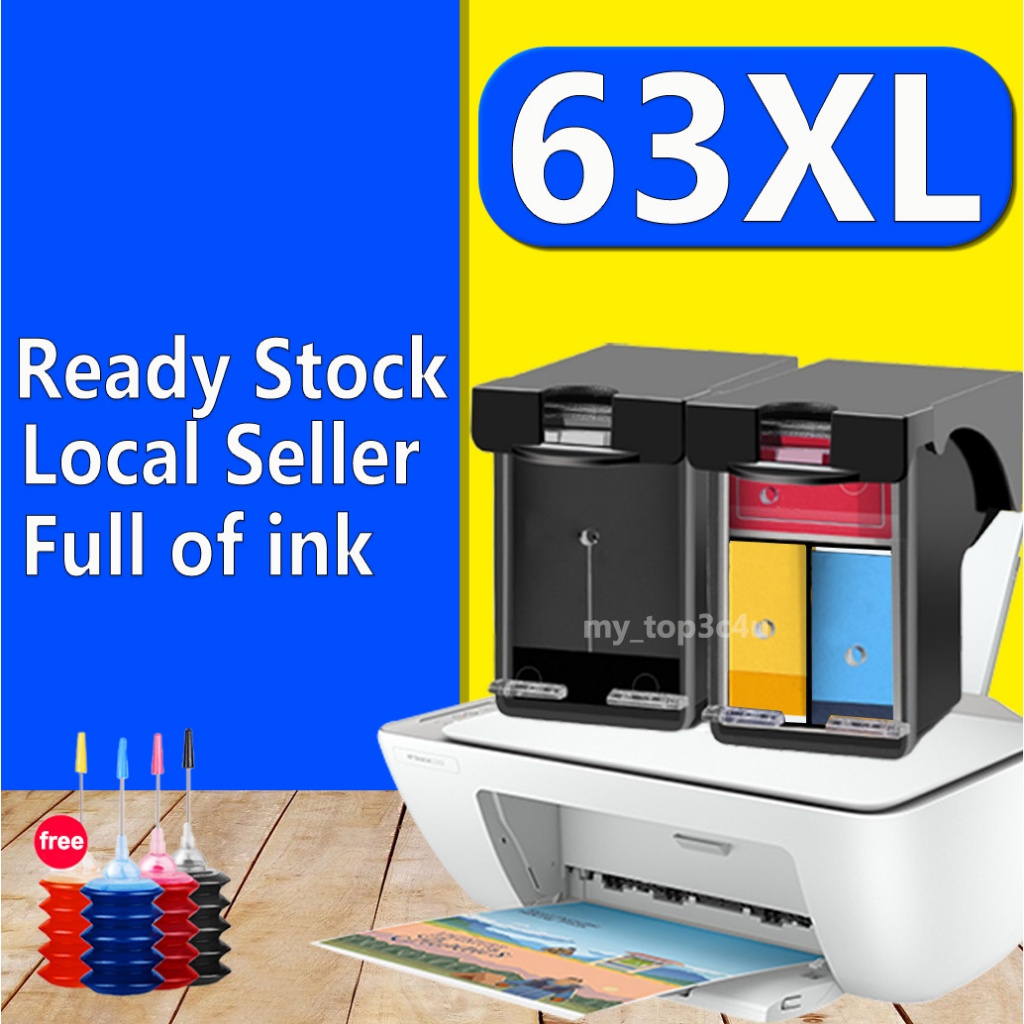 HP 63 HP 63XL HP 63XXL Ink Cartridge Refillable Ink for HP 1110 1112 ...