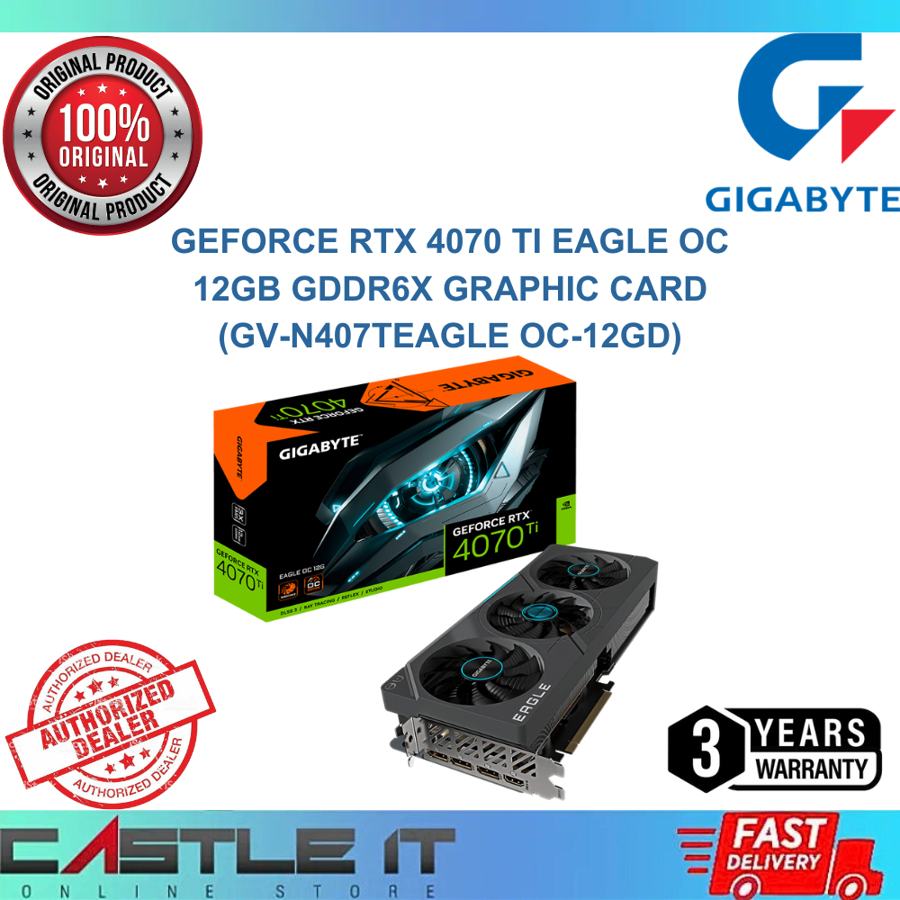 Gigabyte RTX 4070 TI Eagle OC 12GB GDDR6X Nvidia GeForce Graphic Card ...