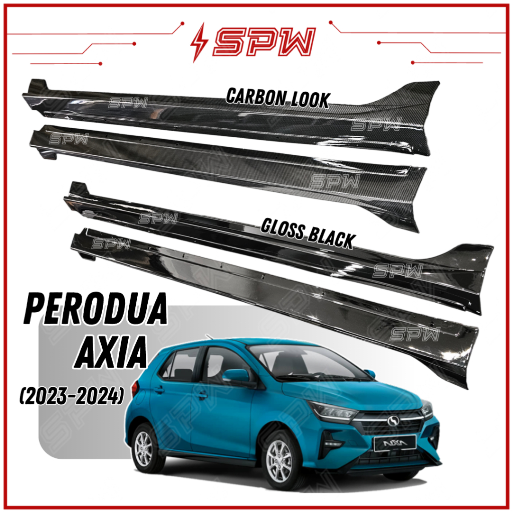 Perodua Axia Side Skirt Skirting Lip Diffuser Lips With