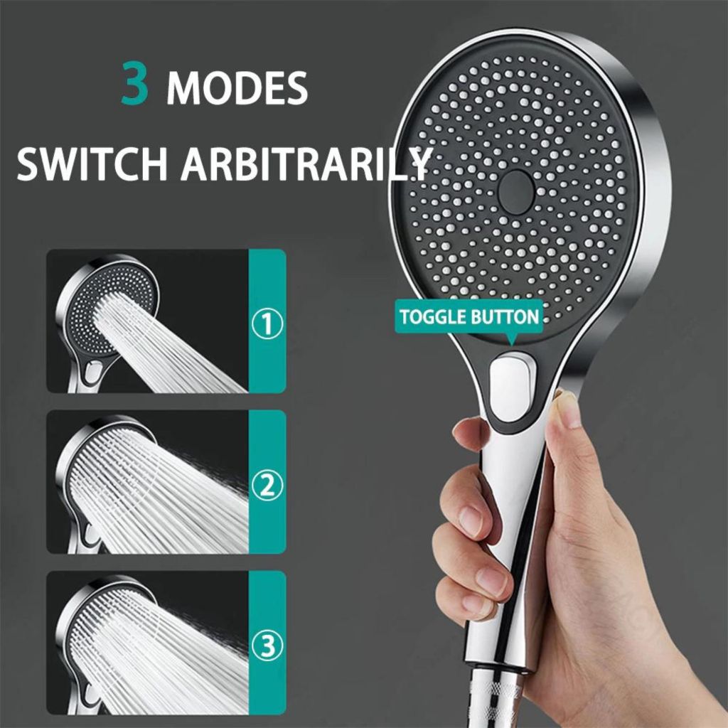 German Pressurized Shower Head 13cm Large Panel Universal Bathroom 3 ...