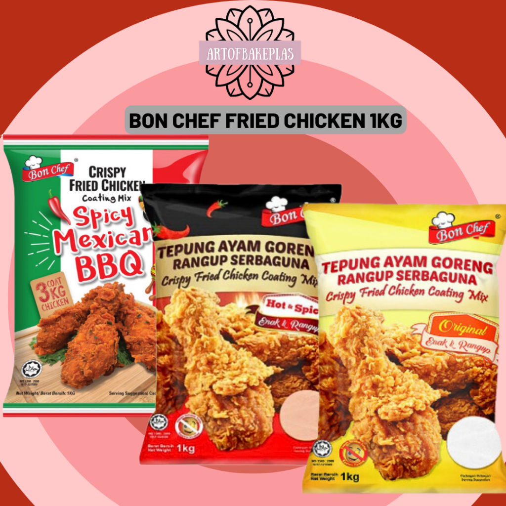 Tepung Ayam BON CHEF 1KG / Crispy Fried Chicken / Tepung Ayam Rangup ...