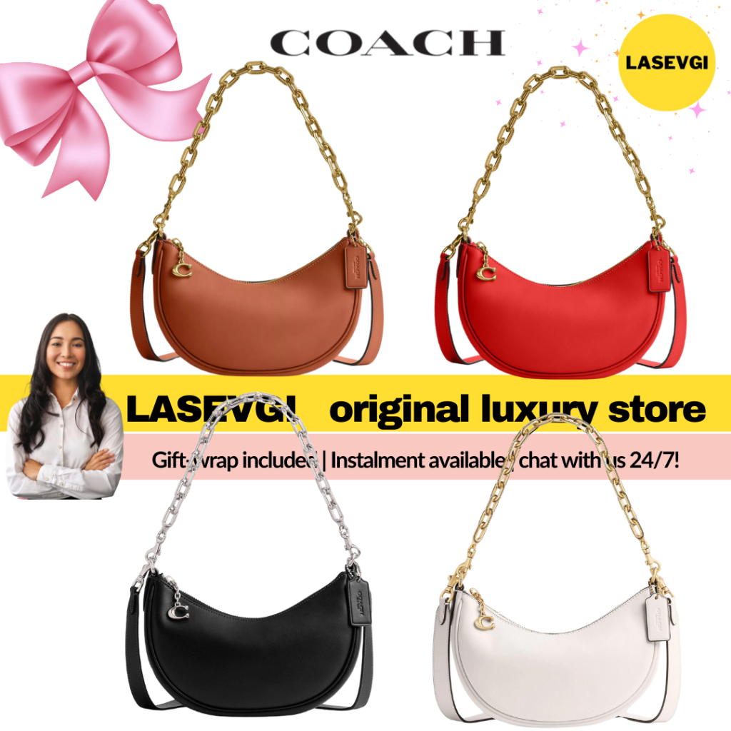 RAYA 2025 ORIGINAL COACH Mira Shoulder Bag Collection - Black | Chalk ...