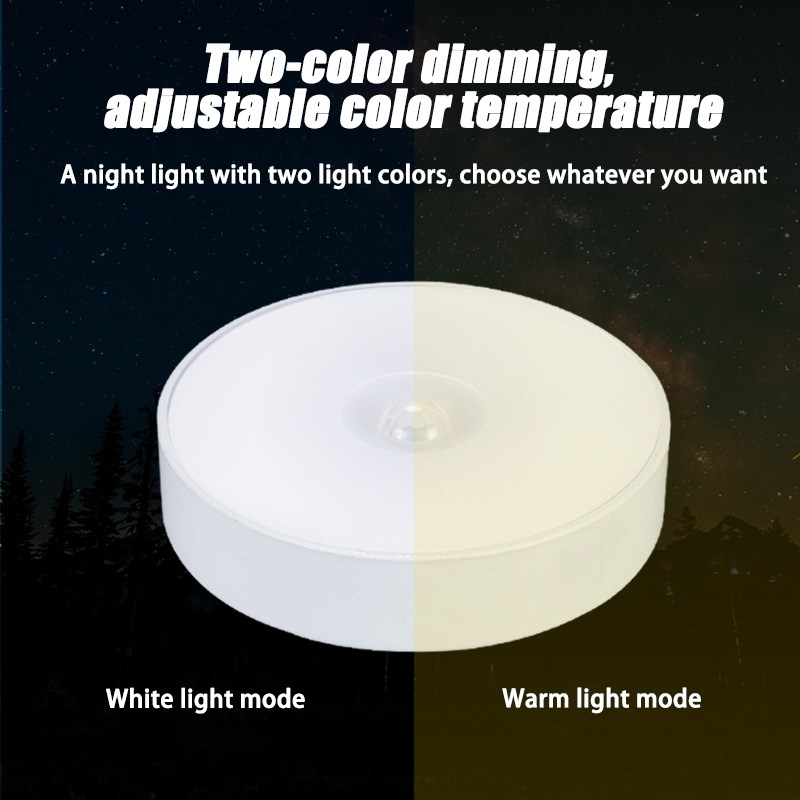 Motion Sensor LED Night Light USB Rechargeable Night Lamp For Room ...