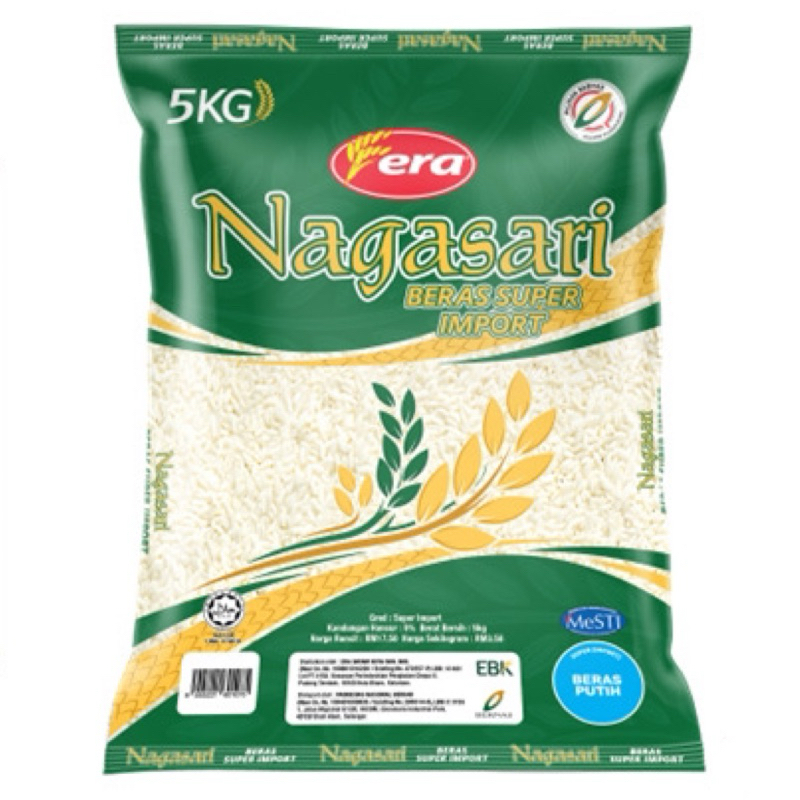 [STOK BARU] ERA Nagasari Beras Super Import (5kg) | Shopee Malaysia