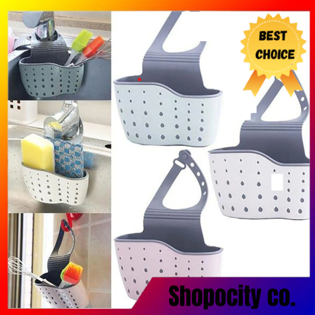 Double Layer Drain Rack Storage Baskets Plastic Hanging Sink Rack ...