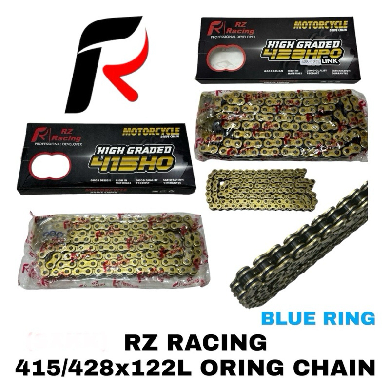 RZ RACING 428/415-122L ORING GOLD CHAIN BLUE ORING ORIGINAL | Shopee ...
