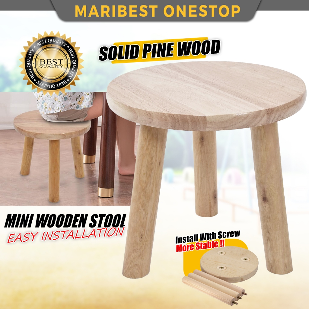 Kunming Mini Wooden Stool Display Stand Modern Plant Stand, Flower