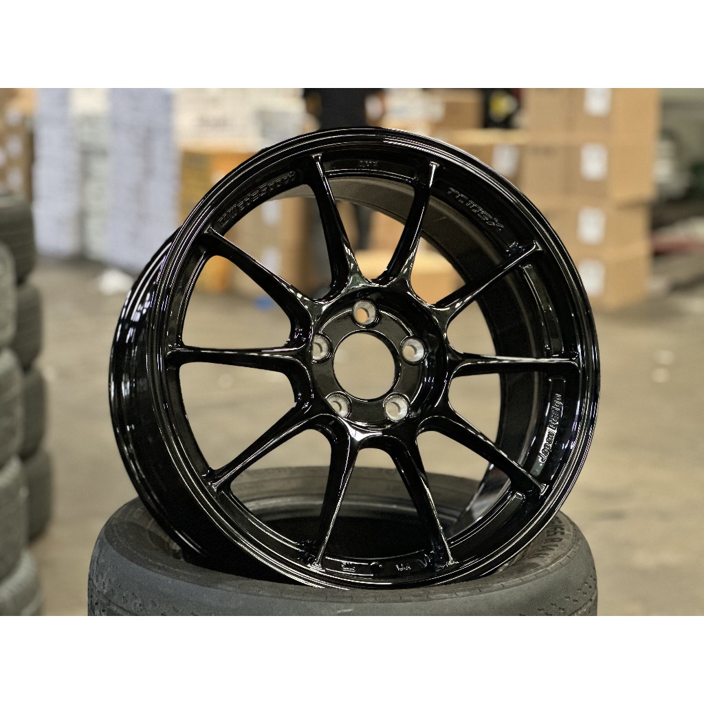 NEW 18X8.5J AOW TC105X Rim (set of 4) Black 5X114.3 for Civic FK7 FL1 ...