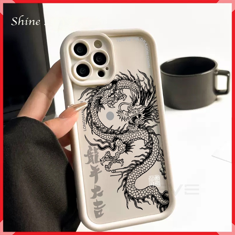 For OPPO Series - Dragon Theme Print Wallet Mobile Phone Case Cover #3 - Foto 3