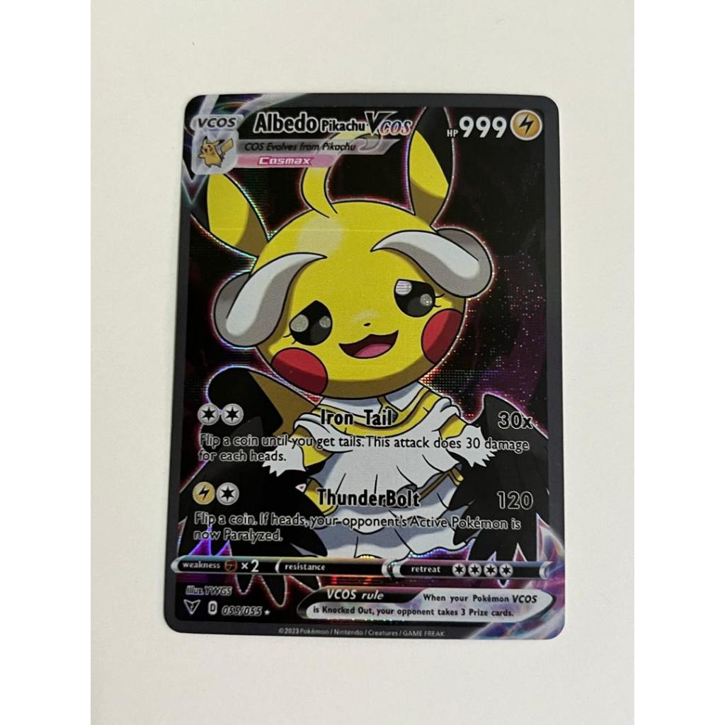 Pikachu Pokemon Card Custom Pikachu VMAX Cosplay Poncho Full Art Pokemon  Card - Altered Holo Card Custom Pokemon Card