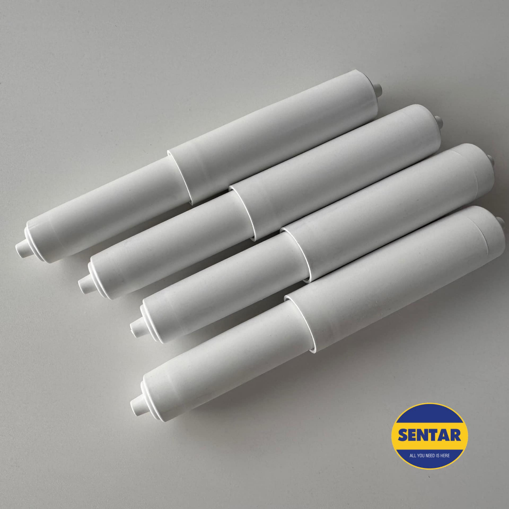 Toilet Paper White PVC Holder Rod Adjustable Tissue Holder Bathroom ...