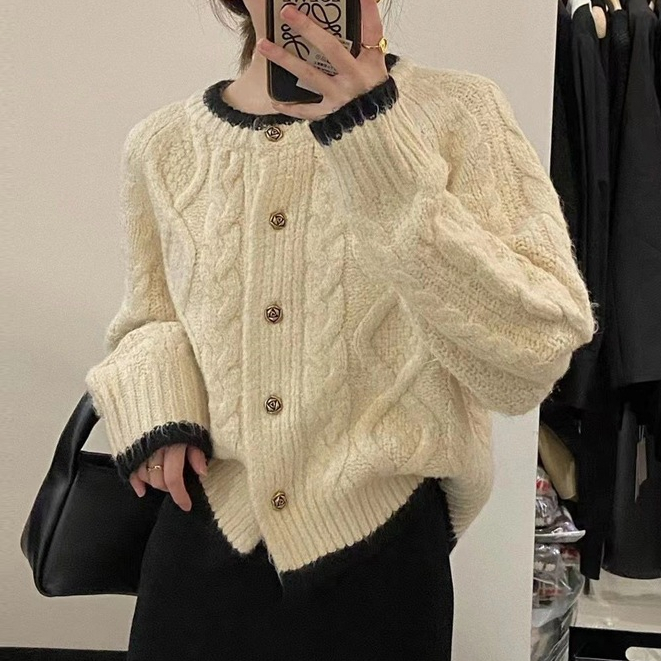 Women Cardigan Sweater Knit Baju Perempuan Kardigan Lengan Panjang