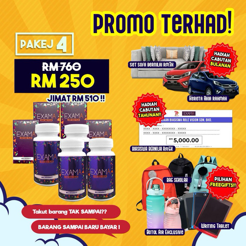 EXAMA HQ OFFICIAL ORIGINAL 100%, Online Shop | Shopee Malaysia