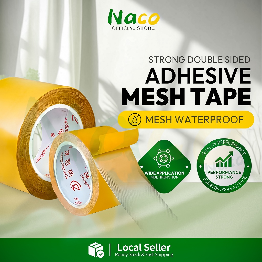 Strong Double Sided Adhesive Mesh Tape Floor Cloth Base Grid Tape ...