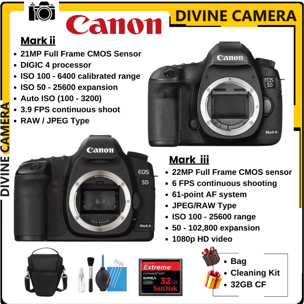 Canon EOS 5D mark II / Canon Eos 5D mark III body DSLR Camera | Shopee  Malaysia