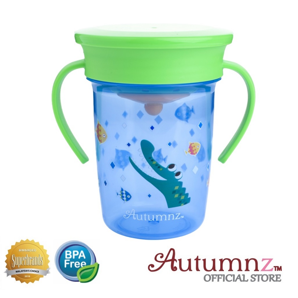 Autumnz Easy Non-spill 360° Baby Sippy Cup with Handle Shopee