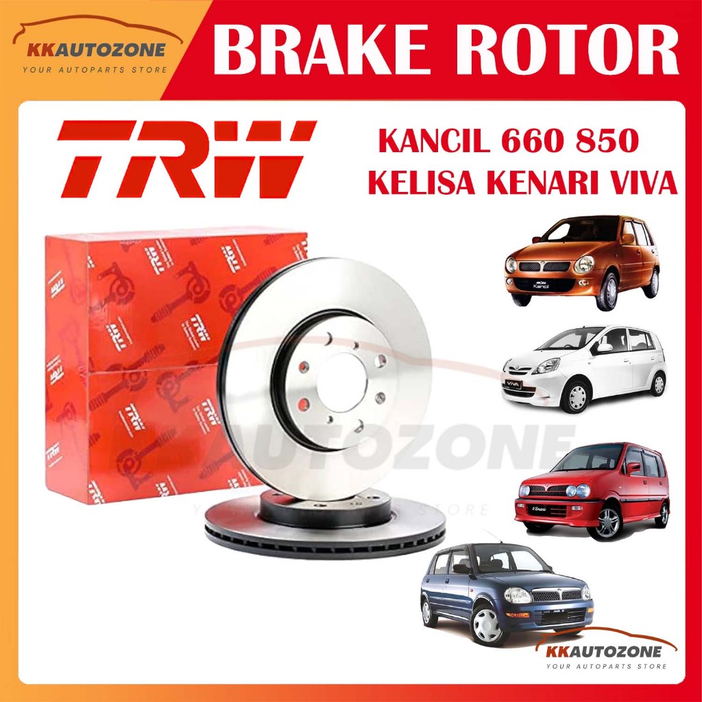 Original TRW Kancil 660 850 kelisa Kenari Viva Front Rotor Disc ...