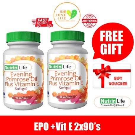 EXP08/26 NutrinLife Nutrin Life Evening Primrose Oil Plus Vitamin E ...