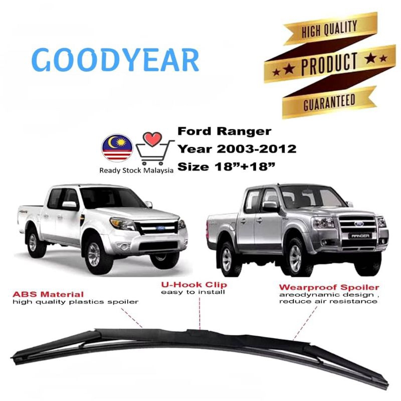 FORD RANGER 1997-2011 GOODYEAR HIGH QUALITY WIPER BLADE | Shopee Malaysia