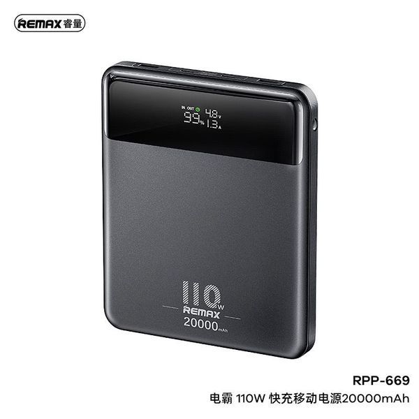 🔥 REMAX RPP-669🔥110W POWER BANK 20K MAH 📍 SUPPORT LAPTOP 📍 110W FAST ...