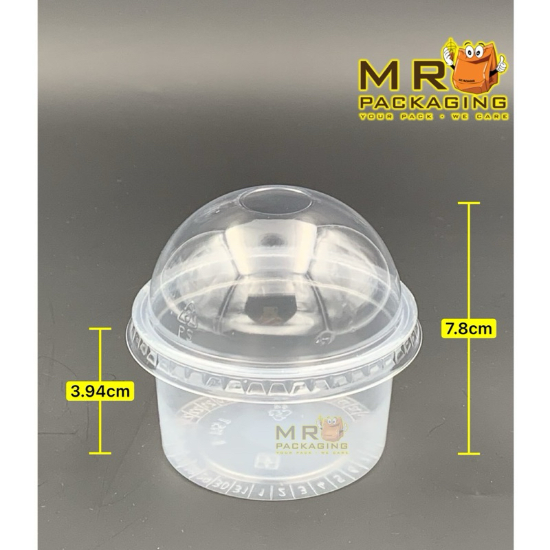 4oz Round Container with Dome Lid [ 100pcs± ] EC E115T - Disposable ...