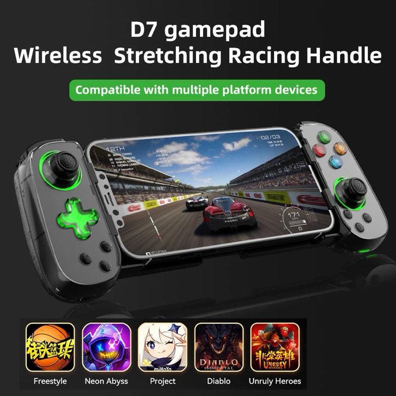 D7 Bluetooth-compatible Wireless Gamepad for Android iOS with six-axis ...